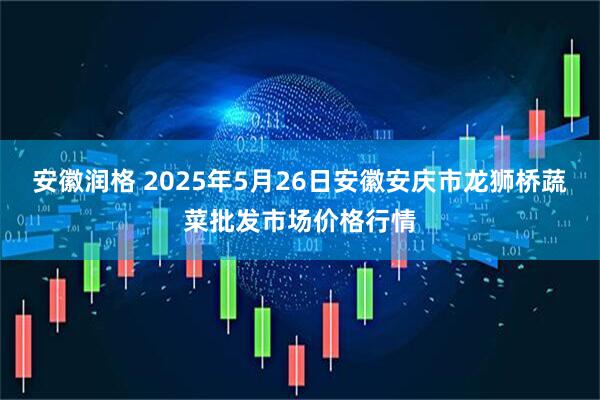安徽润格 2025年5月26日安徽安庆市龙狮桥蔬菜批发市场价格行情