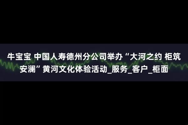 牛宝宝 中国人寿德州分公司举办“大河之约 柜筑安澜”黄河文化体验活动_服务_客户_柜面