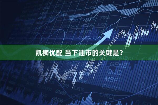 凯狮优配 当下油市的关键是？