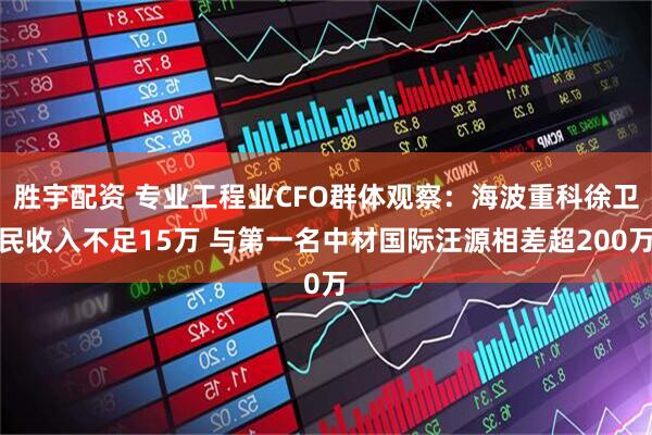 胜宇配资 专业工程业CFO群体观察：海波重科徐卫民收入不足15万 与第一名中材国际汪源相差超200万